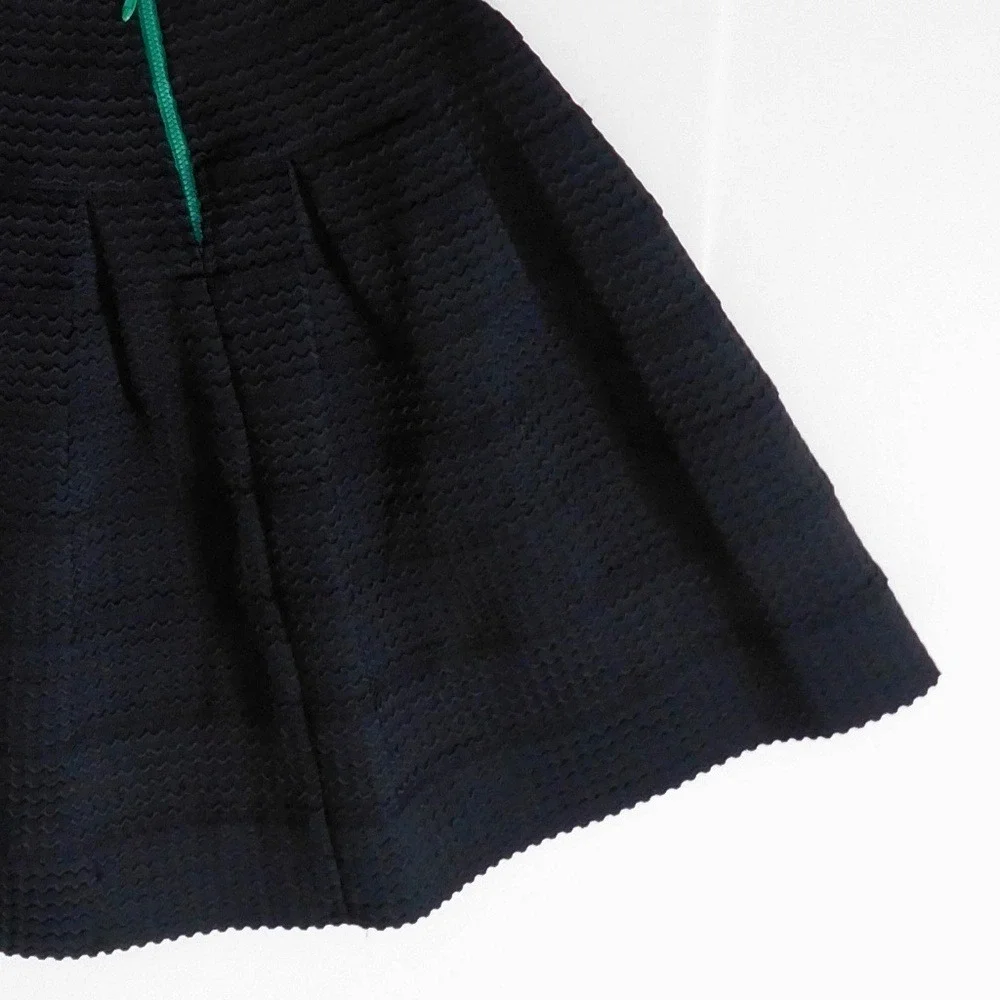 Anthropologie GIRLS FROM SAVOY Black‎ Ponte Bell Skirt Mini Preppy X-Small Small
